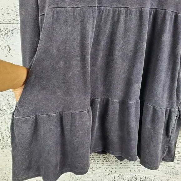 Wild Fable Tiered Long Sleeve Mineral Wash Babydoll Dress Size XS NWT - Picture 6 of 9